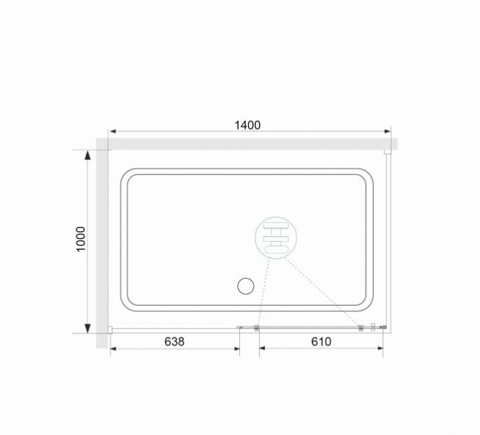 Душевой уголок RGW Stilvoll SV-42-1 140x100 профиль хром стекло прозрачное 323242140-011 - 3