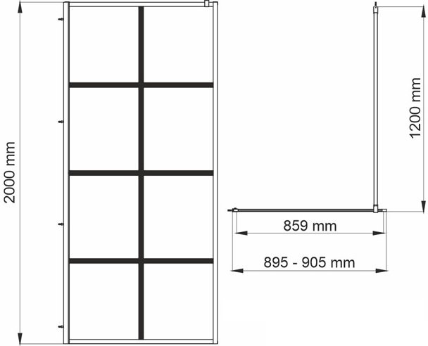 Душевая перегородка Wasserkraft Glan 66W39 - 2