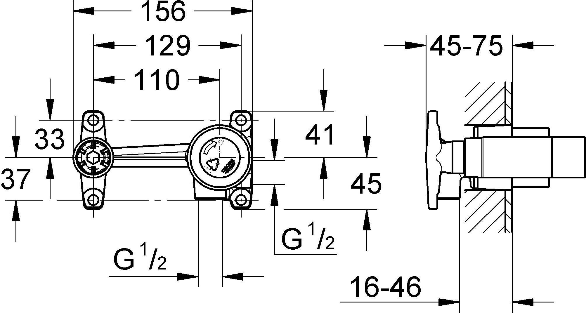 Внутренняя часть смесителя Grohe Non Rapido OHM  33769000 - 1