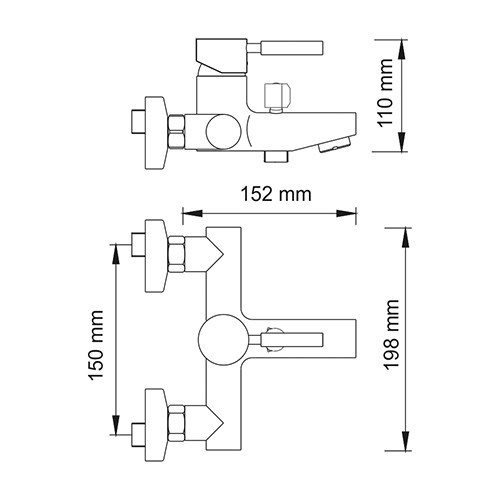 Смеситель Wasserkraft Main 4101 для ванны с душем - 2