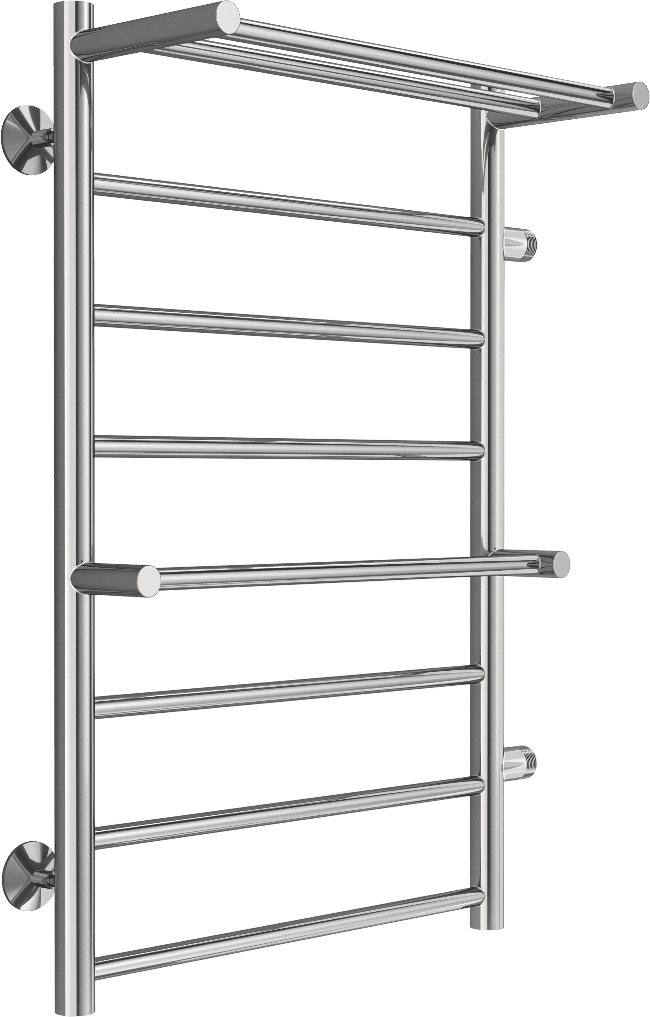 Водяной полотенцесушитель Terminus Анкона П8 500x800 с полкой Хром боковое подключение 4670078529961 - 1