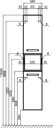 Полка Aquaton Лофт Фабрик 34 светлое дерево 1A242703LTDU0 - 2