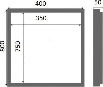 Люк настенный Люкер К 80x40 - 7