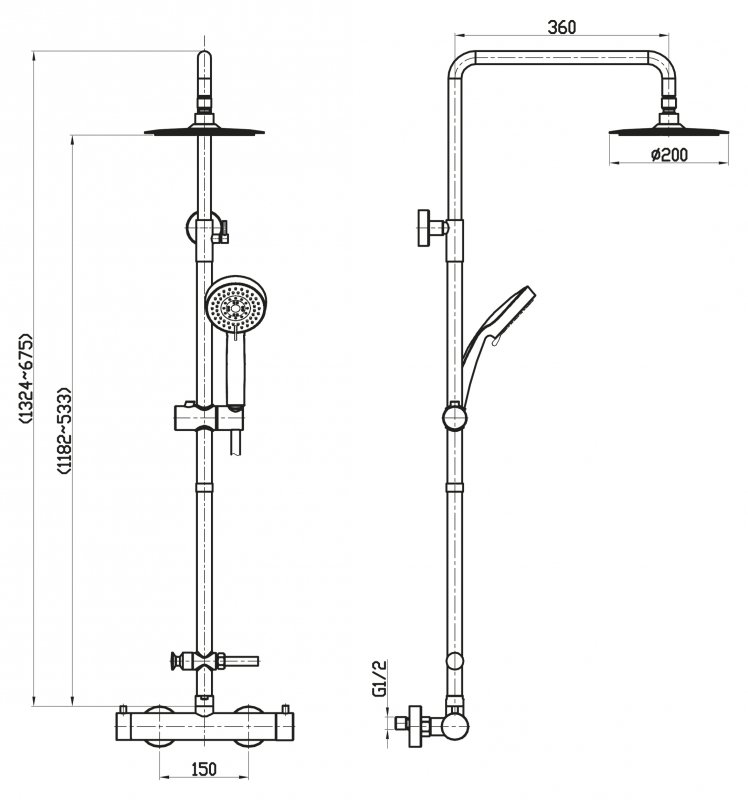 Душевая стойка BelBagno Nova NOV-VSC-T-IN - 3