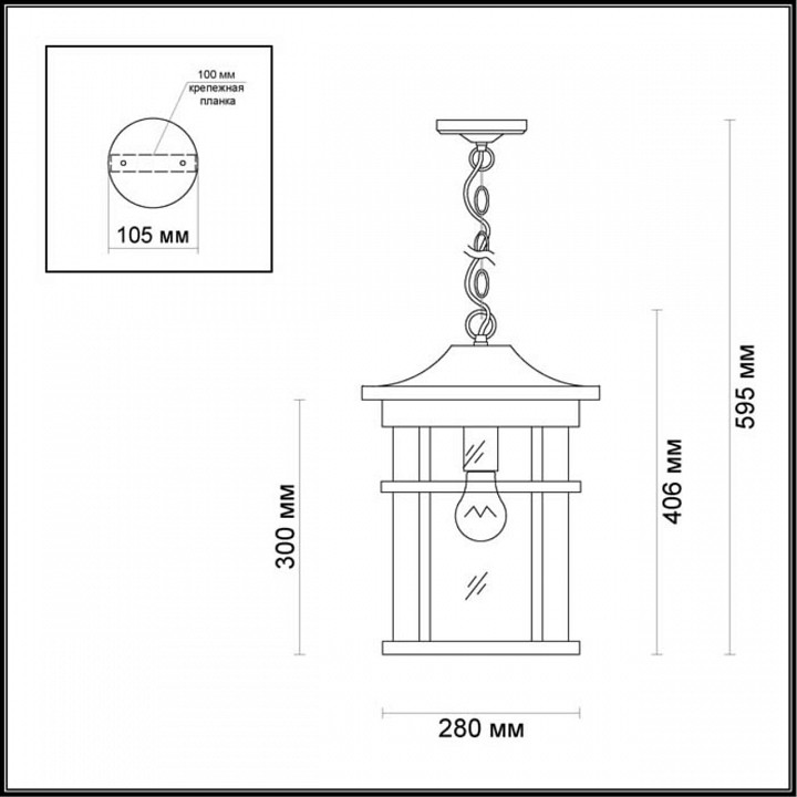 Уличный настенный светильник Odeon Light Nature Virta 4044/1W - 4