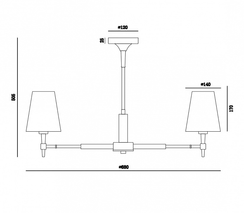 Подвесная люстра Maytoni Zaragoza H001CL-07BS - 3