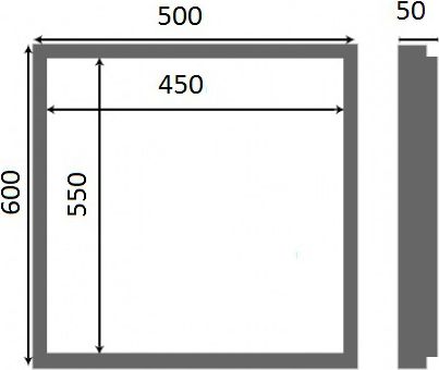 Люк настенный Люкер К 60x50 - 8