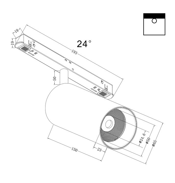 Светильник на штанге Maytoni Focus LED TR032-4-20W3K-S-DS-B - 1