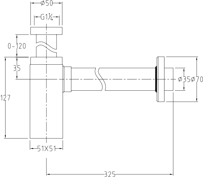 Сифон для раковины Allen Brau Infinity Square 5.21027-31 чёрный матовый - 1