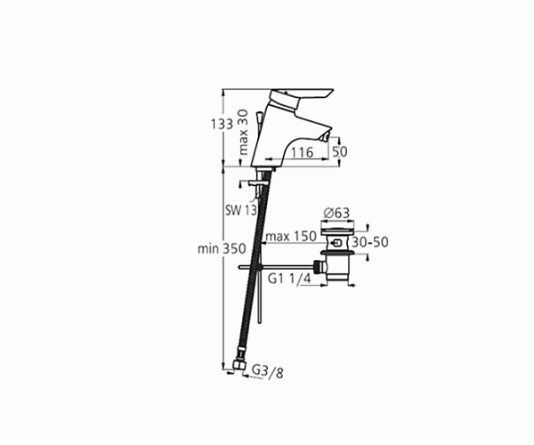 Смеситель для биде Ideal Standard Ceraplus  B8206AA - 1