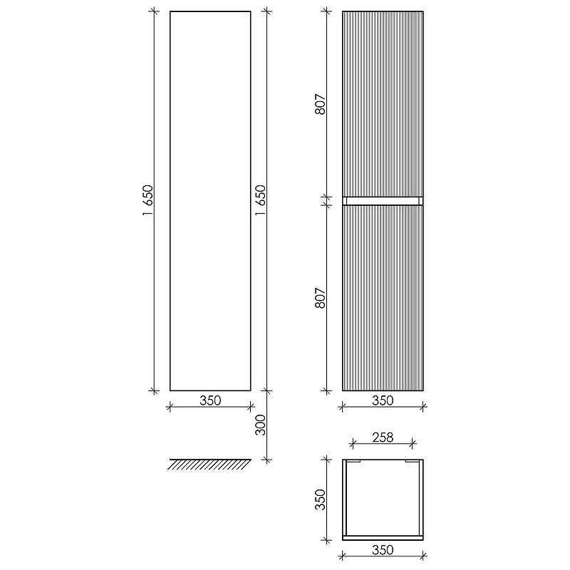 Шкаф-пенал Sancos Snob R 35 белый PSNR35W - 2