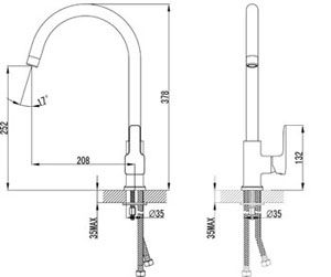 Смеситель для кухонной мойки Lemark Basis хром  LM3605C - 1