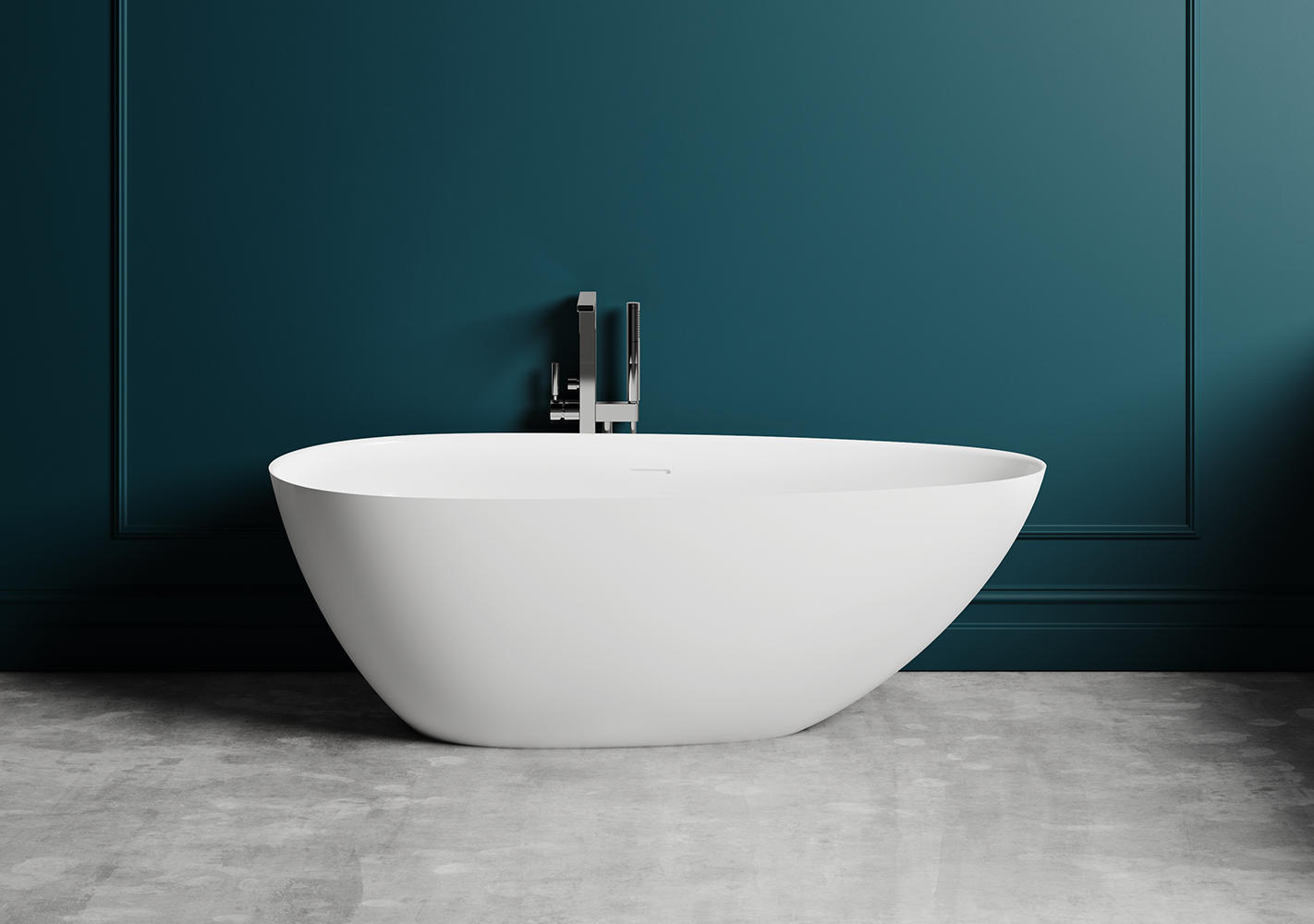 Ванна из искусственного камня Salini Paola 172x83 101612SMRH S-Stone, матовый, RAL снаружи - 0