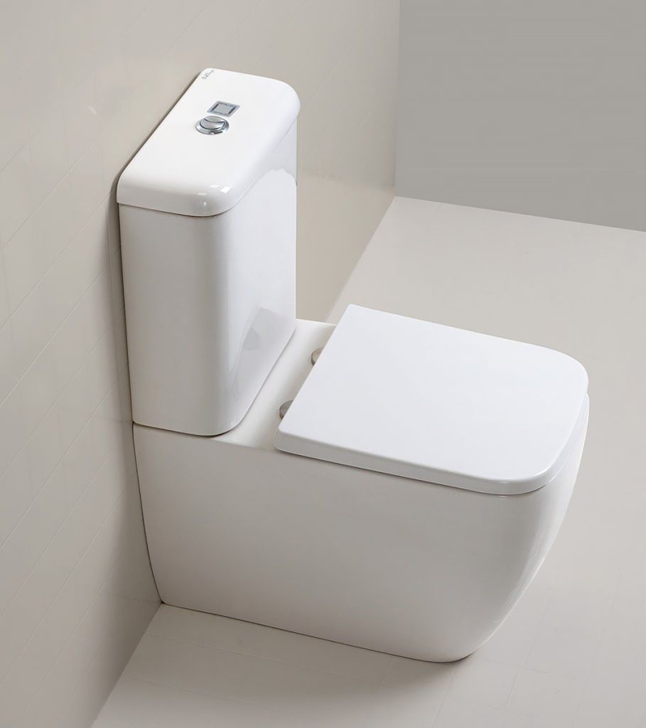 Унитаз-компакт BelBagno Alpina безободковый BB0159CPR с бачком BB0159T с сиденьем микролифт BB0159SC - 1