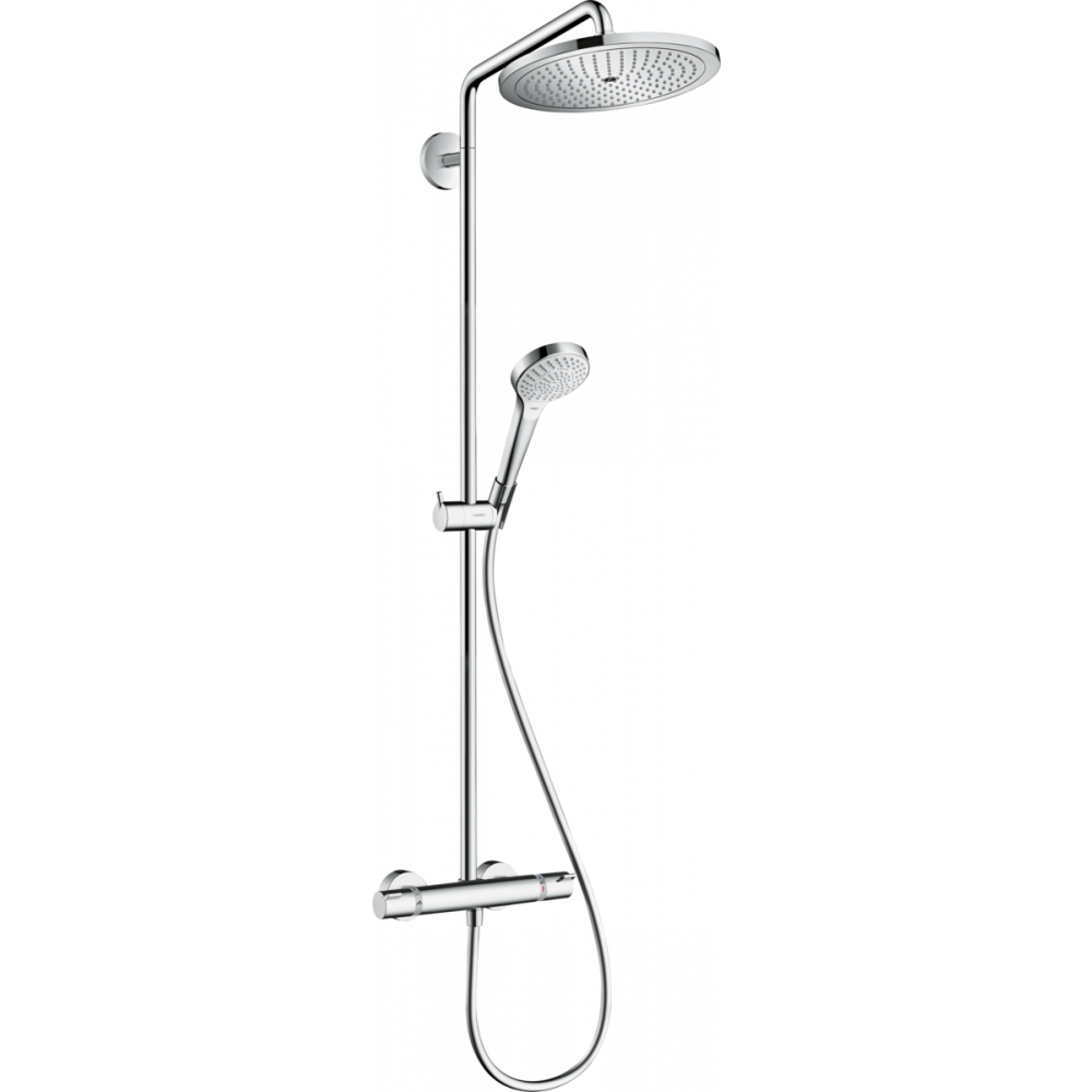 Душевая система Hansgrohe Croma Select S Showerpipe 280 1jet EcoSmart 9 л/мин с термостатом, хром 26794000 - 0