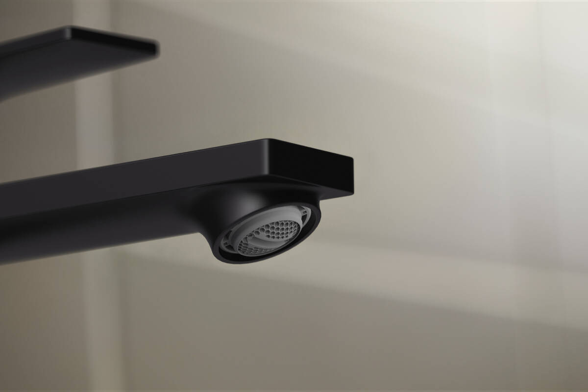 Смеситель для раковины Hansgrohe Rebris E с донным клапаном черный матовый 72589670 - 3