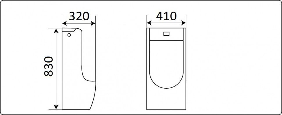 Писсуар подвесной Ceramalux белый  Х529S - 1