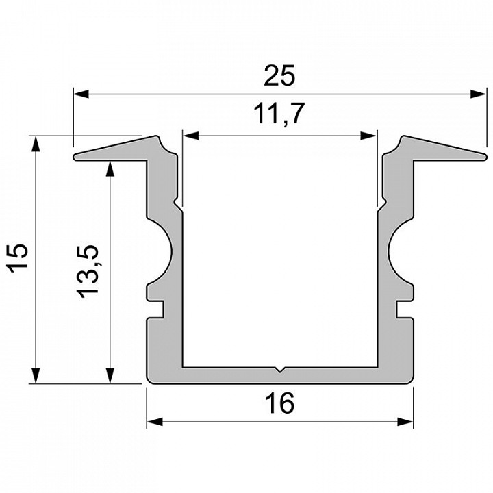 Профиль встраиваемый Deko-Light ET-02-10 975129 - 1