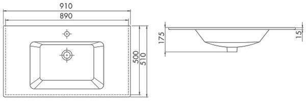 Мебельная раковина Opadiris CeraStyle Ibiza 91, белая 050400-u-01 - 4