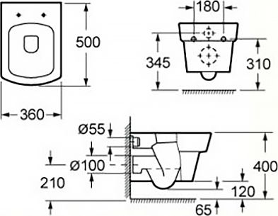 Унитаз подвесной BelBagno Mattino BB1060CH с сиденьем микролифт BB2007SC - 6