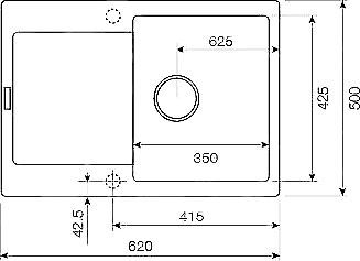 Мойка кухонная Lava L7 basalt (черный) L7.BAS - 1