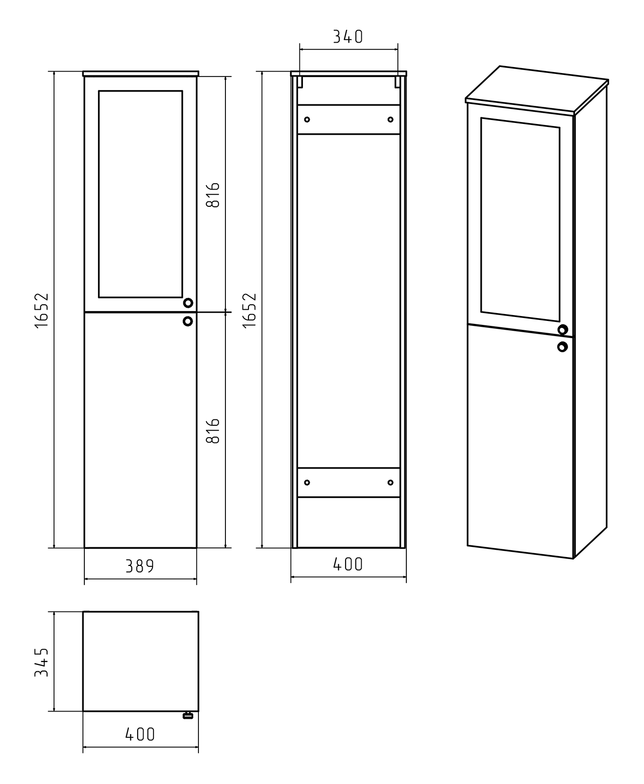 Шкаф-пенал Misty Тондо 40 L П-Тон05040-011Л - 3