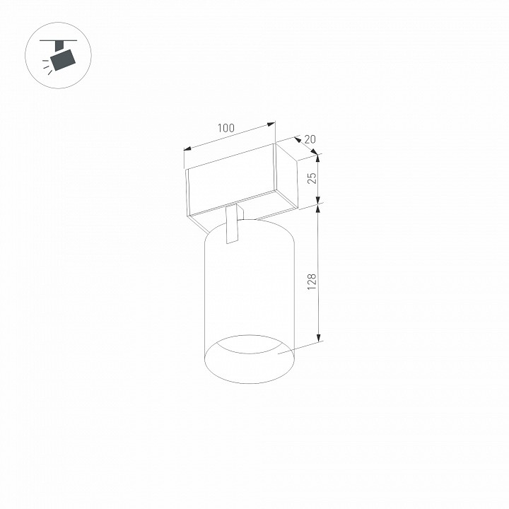 Трековый светодиодный светильник для магнитного шинопровода Arlight Mag-Spot-25-R120-12W Day4000 033241 - 5