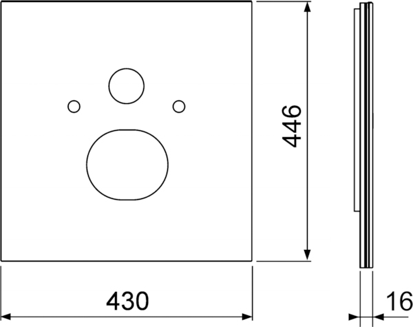 Декоративная панель TECE TECElux 9650107 для Duravit Senso Wash и Villeroy & Boch ViClean L - 4