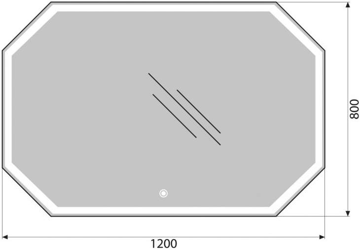 Зеркало BelBagno SPC-OTT-1200-800-LED-TCH - 4