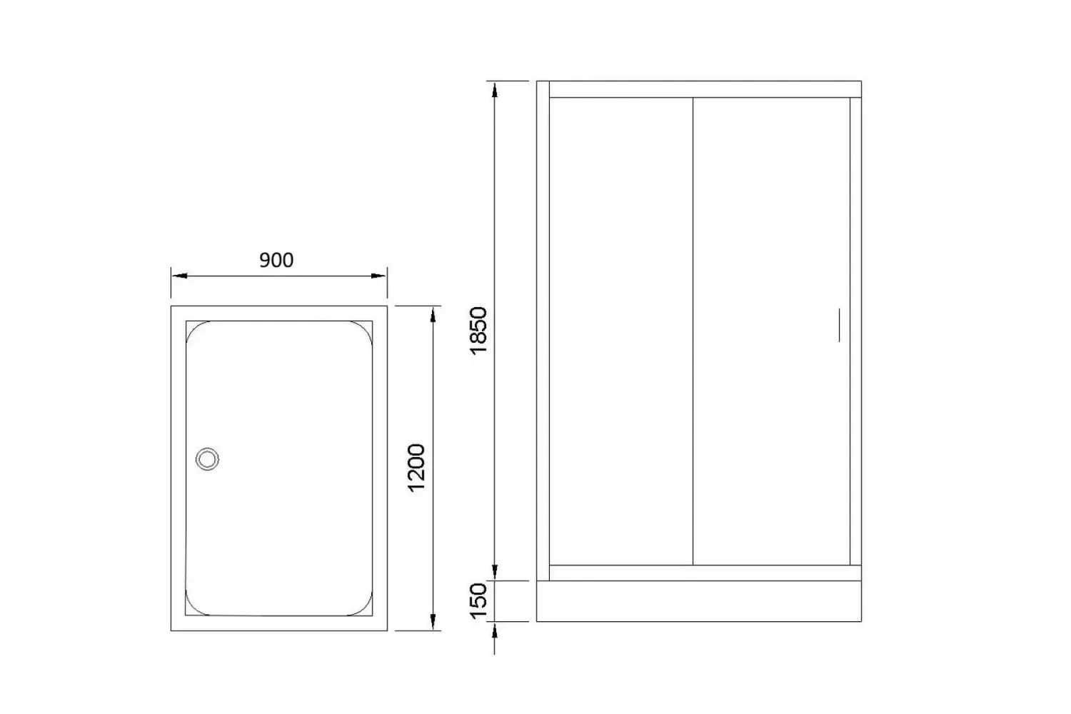 Душевой уголок Royal Bath HPS 120х90 профиль хром стекло рифленое RB9120HPS-C-CH - 2