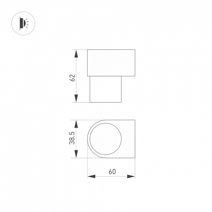 Настенный светодиодный светильник Arlight SP-Spicy-Wall-Mini-S60x39-3W Day4000 035541 - 3