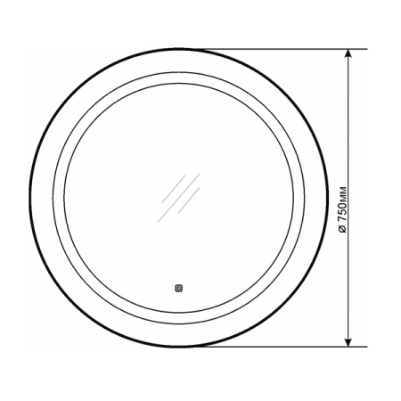 Зеркало Comforty Круг 75 с подсветкой 00-00013782 - 1