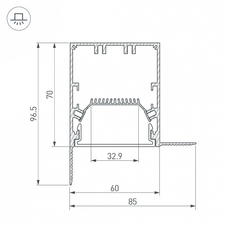 Коннектор L-образный внутренний Arlight SL-Linia55-Fantom-EDGE 030136 - 2