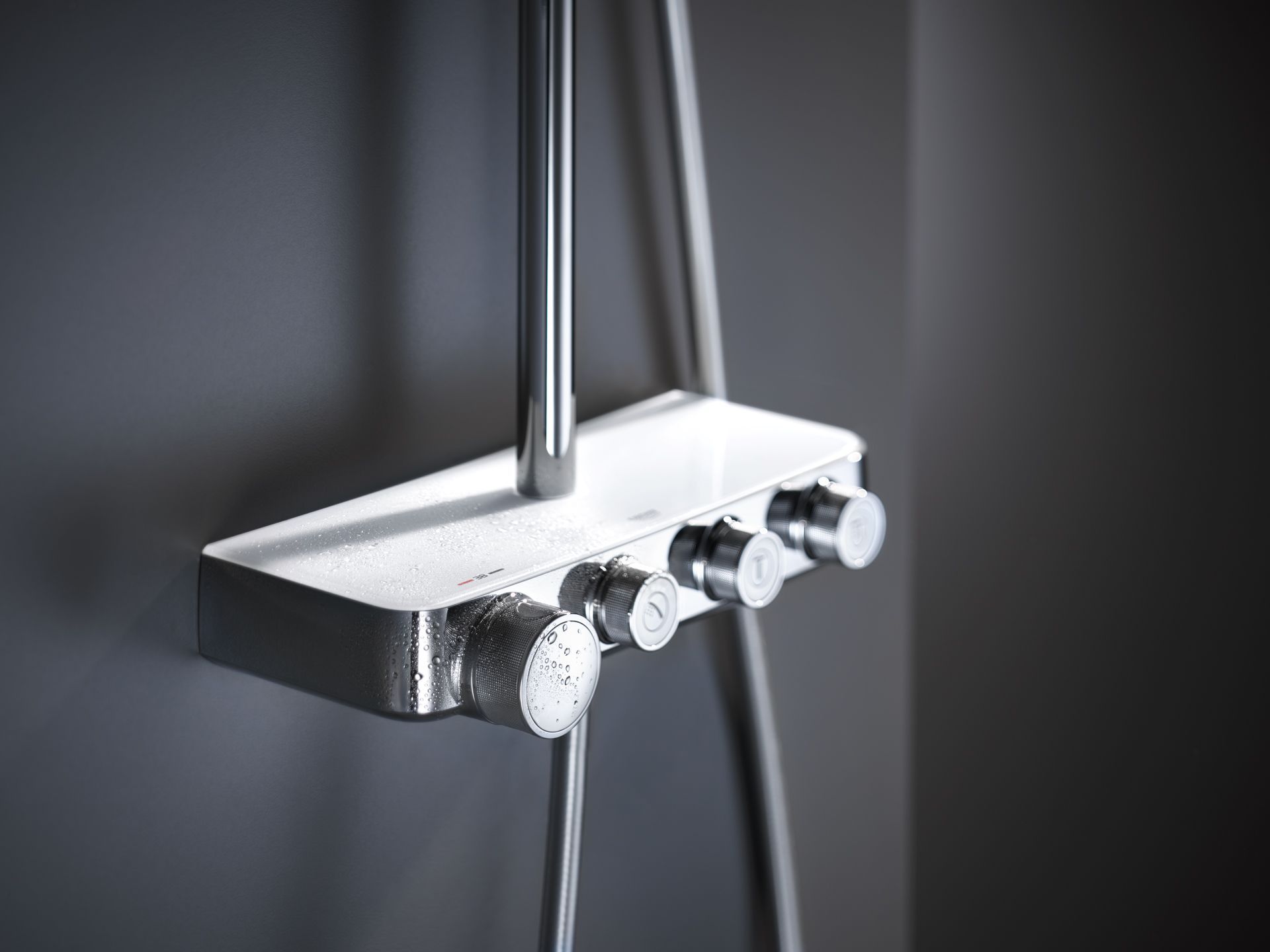 Душевая стойка Grohe Euphoria SmartControl 310 Duo Cube 26508LS0 белая луна, с термостатом - 1