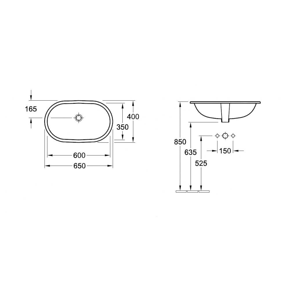 Раковина Villeroy & Boch O Novo 4162 60 01 alpin 41626001 - 2