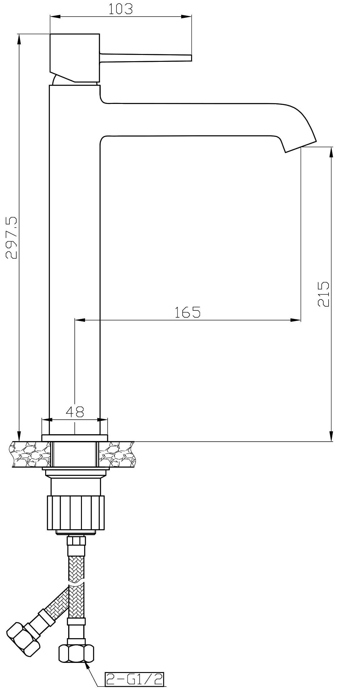 Смеситель Orange Karl M05-121b для раковины - 1