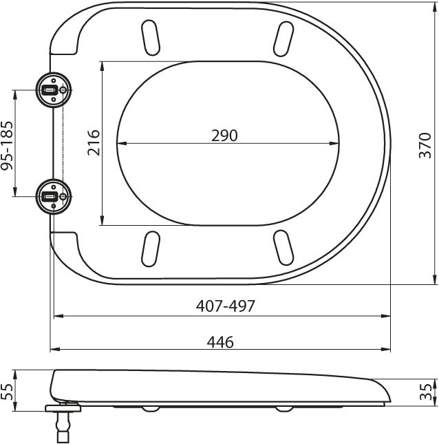 Крышка-сиденье BelBagno BB123SC с микролифтом - 1