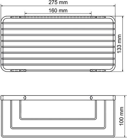 Полка Wasserkraft K-711white прямая - 3