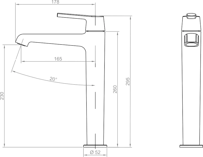 Смеситель для раковины RGW Shower Panels черный матовый 511405311-04 - 2