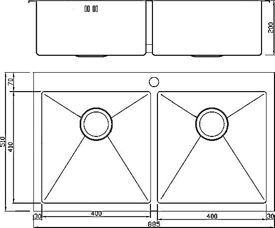 Металлическая мойка Seaman SMB-8851D  SMB-8851DS.A - 1