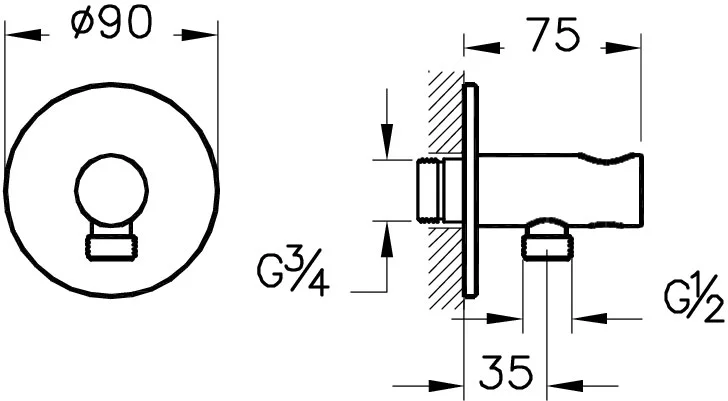 Душевой комплект VitrA Origin матовый черный A4926636EXP - 14