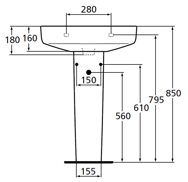 Пьедестал Ideal Standard Active  T412401 - 2