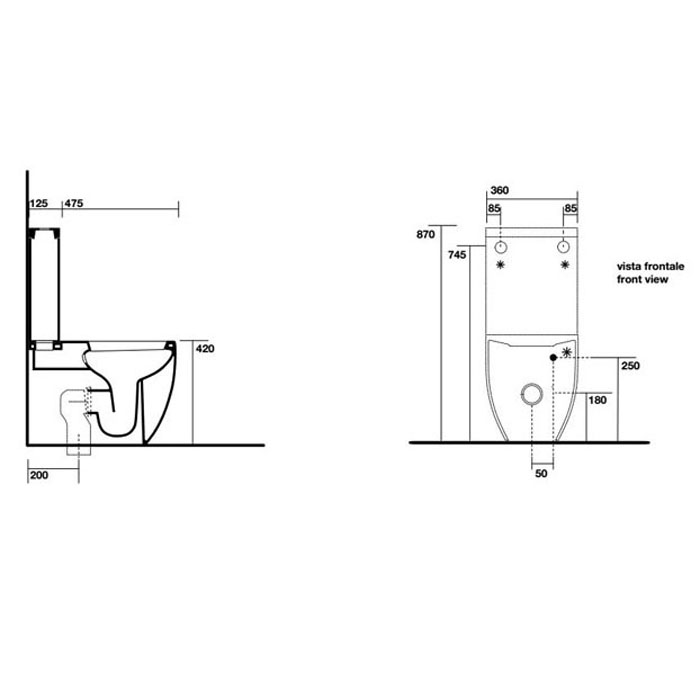 Kerasan Механизм слива для сливного бачка 750990 750990 Geberit - 2