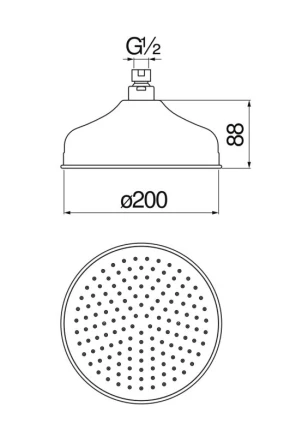 Верхний душ Nobili 20 бронза  AD139/12BR - 1