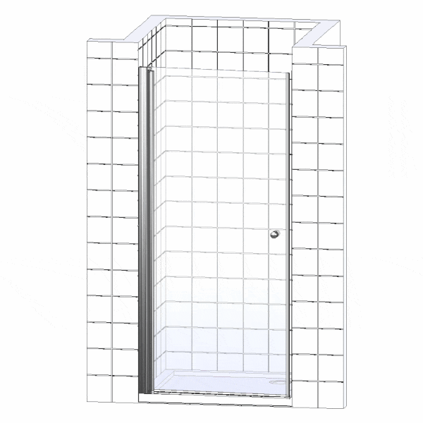 Душевая дверь в нишу Bravat Line BD100.4111A 100x200, распашная - 2
