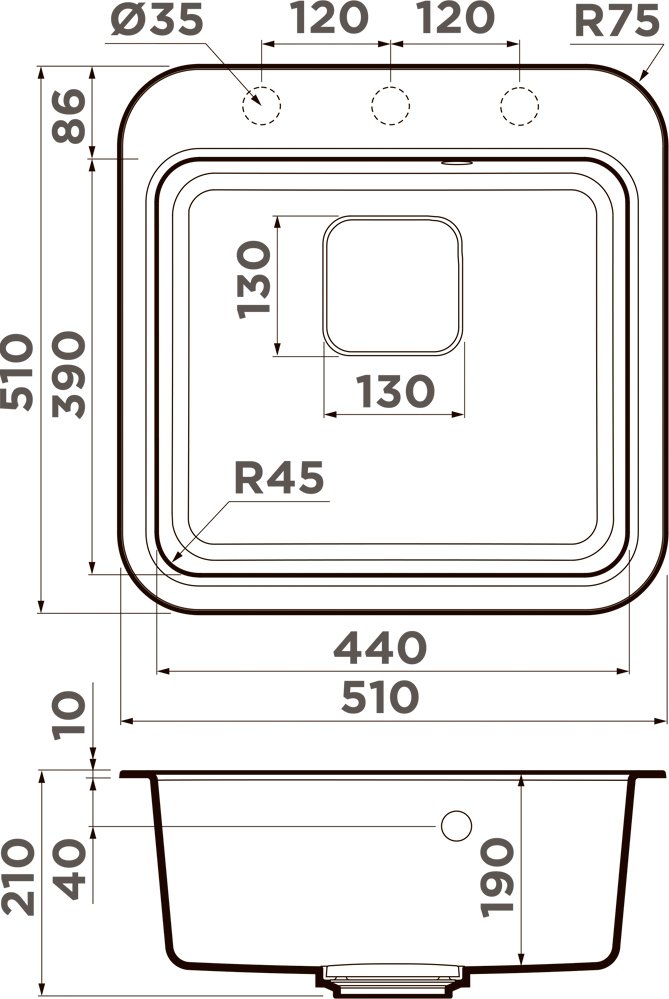 Мойка кухонная Omoikiri Tasogare leningrad grey  4993740 - 2