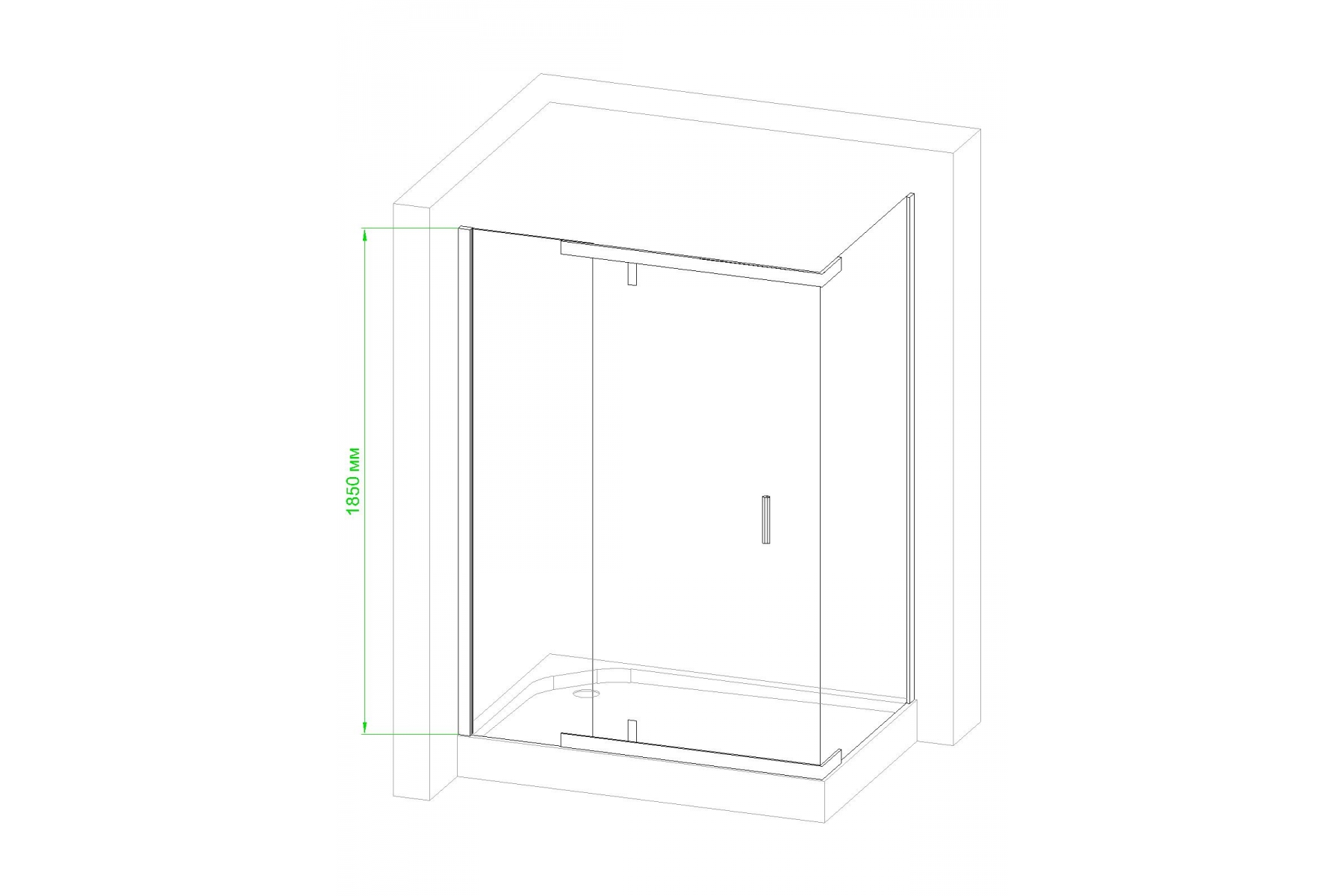 Душевой уголок Royal Bath HPVD 130х90 профиль черный стекло матовое RB9130HPVD-C-BL - 2