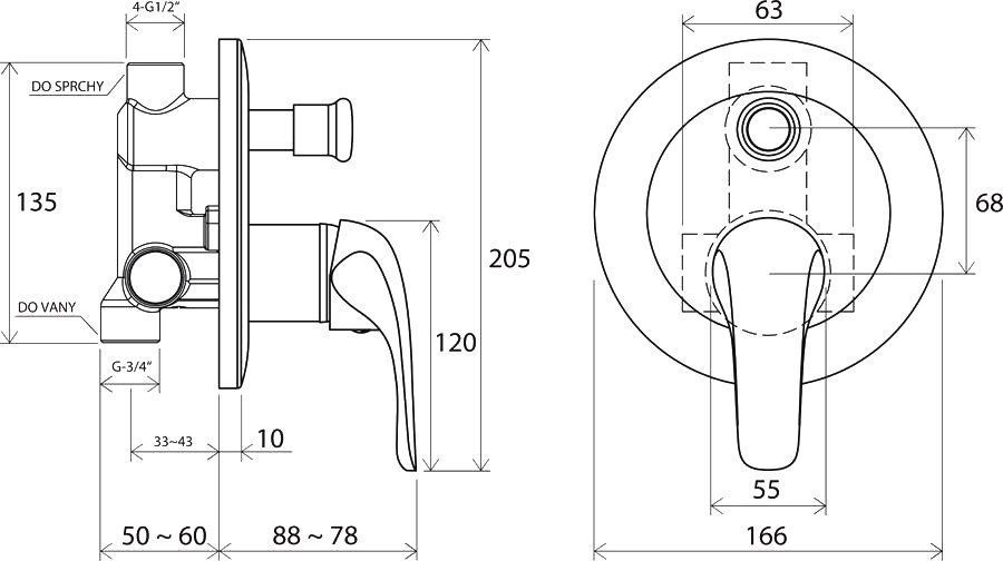 Смеситель Ravak Rosa RS 061.00 X070014 - 1