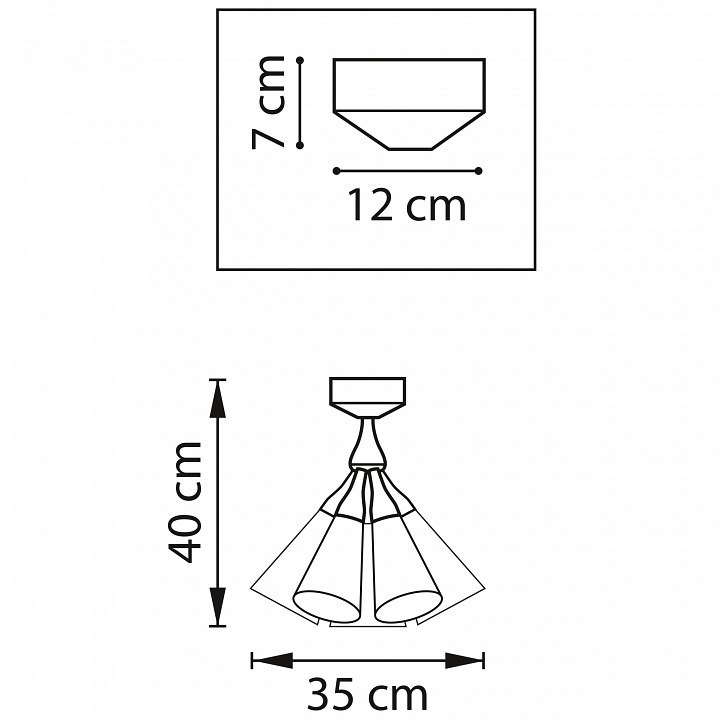 Люстра на штанге Lightstar Cone 757070 - 4