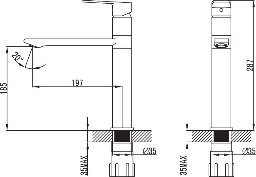 Смеситель для кухни,  Edifice, белый, IDDIS, ED5WBSGi05 - 1